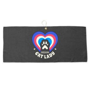 Childless Cat Lady Large Microfiber Waffle Golf Towel