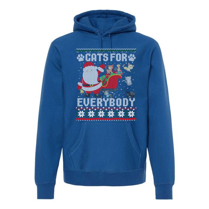 Cute Cat Lover Ugly Sweater Cats For Everybody Christmas Gift Premium Hoodie