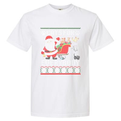 Cute Cat Lover Ugly Sweater Cats For Everybody Christmas Gift Garment-Dyed Heavyweight T-Shirt