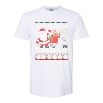 Cute Cat Lover Ugly Sweater Cats For Everybody Christmas Gift Softstyle CVC T-Shirt