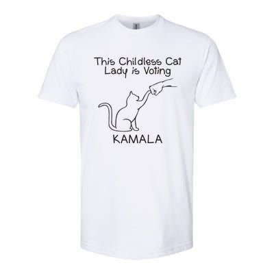 Childless Cat Lady Is Voting Kamala Softstyle CVC T-Shirt