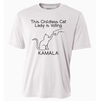 Childless Cat Lady Is Voting Kamala Cooling Performance Crew T-Shirt