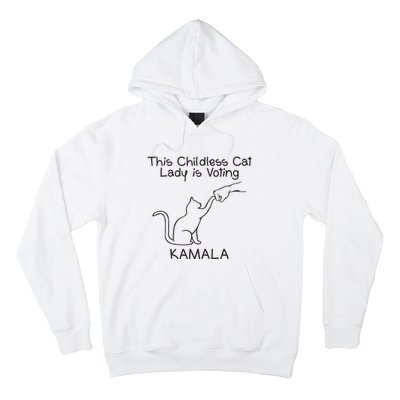 Childless Cat Lady Is Voting Kamala Hoodie