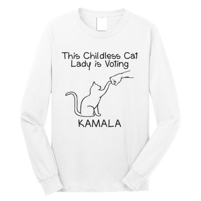 Childless Cat Lady Is Voting Kamala Long Sleeve Shirt