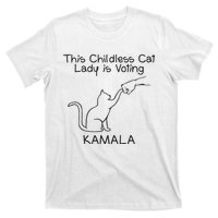 Childless Cat Lady Is Voting Kamala T-Shirt