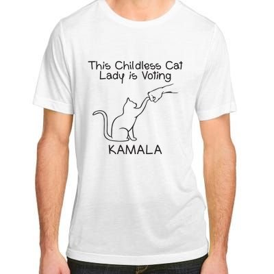 Childless Cat Lady Is Voting Kamala Adult ChromaSoft Performance T-Shirt