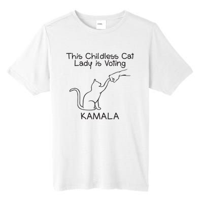 Childless Cat Lady Is Voting Kamala Tall Fusion ChromaSoft Performance T-Shirt