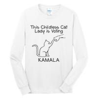 Childless Cat Lady Is Voting Kamala Tall Long Sleeve T-Shirt