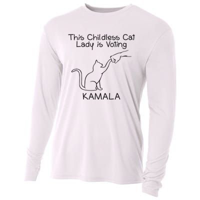 Childless Cat Lady Is Voting Kamala Cooling Performance Long Sleeve Crew