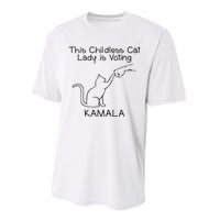 Childless Cat Lady Is Voting Kamala Performance Sprint T-Shirt