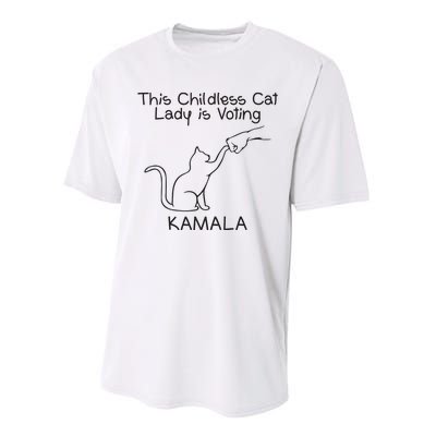 Childless Cat Lady Is Voting Kamala Performance Sprint T-Shirt