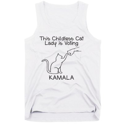 Childless Cat Lady Is Voting Kamala Tank Top