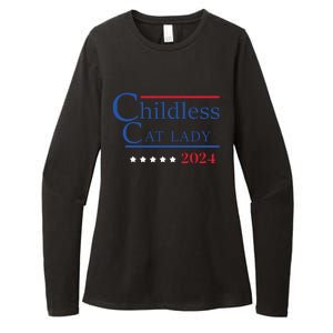 Childless Cat Lady 2024 Ladies Is Voting Kamala Womens CVC Long Sleeve Shirt