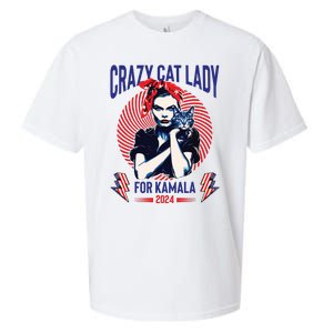 Crazy Cat Lady For Kamala 2024 Kamala Election 2024 Vote Sueded Cloud Jersey T-Shirt