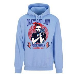 Crazy Cat Lady For Kamala 2024 Kamala Election 2024 Vote Unisex Surf Hoodie