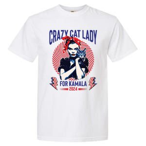 Crazy Cat Lady For Kamala 2024 Kamala Election 2024 Vote Garment-Dyed Heavyweight T-Shirt