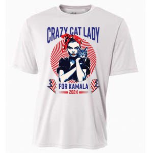 Crazy Cat Lady For Kamala 2024 Kamala Election 2024 Vote Cooling Performance Crew T-Shirt