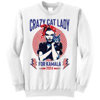 Crazy Cat Lady For Kamala 2024 Kamala Election 2024 Vote Sweatshirt