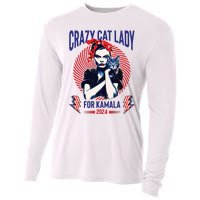 Crazy Cat Lady For Kamala 2024 Kamala Election 2024 Vote Cooling Performance Long Sleeve Crew