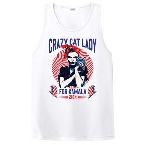 Crazy Cat Lady For Kamala 2024 Kamala Election 2024 Vote PosiCharge Competitor Tank