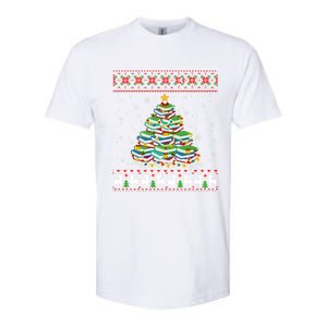 Cute Christmas Library Tree Gift Librarian And Book Ugly Gift Softstyle CVC T-Shirt