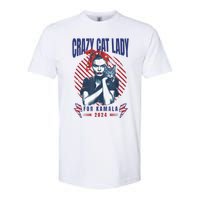 Crazy Cat Lady For Kamala 2024 Softstyle CVC T-Shirt