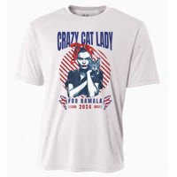 Crazy Cat Lady For Kamala 2024 Cooling Performance Crew T-Shirt