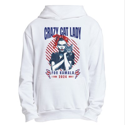 Crazy Cat Lady For Kamala 2024 Urban Pullover Hoodie