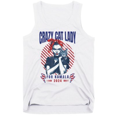 Crazy Cat Lady For Kamala 2024 Tank Top