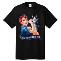 Childless Cat Ladies Vote Rosie The Riveter Tall T-Shirt