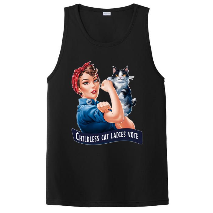 Childless Cat Ladies Vote Rosie The Riveter PosiCharge Competitor Tank