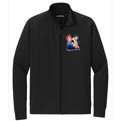 Childless Cat Ladies Vote Rosie The Riveter Stretch Full-Zip Cadet Jacket