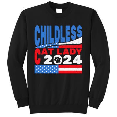 Childless Cat Lady Usa Voting Election 2024 Sweatshirt