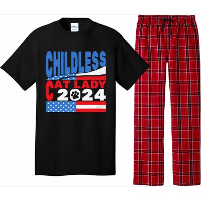 Childless Cat Lady Usa Voting Election 2024 Pajama Set