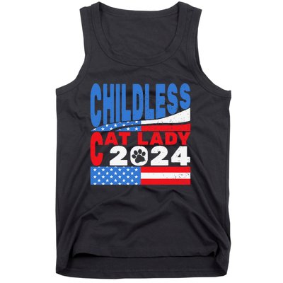 Childless Cat Lady Usa Voting Election 2024 Tank Top