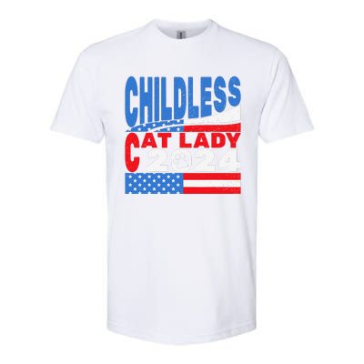 Childless Cat Lady Usa Voting Election 2024 Softstyle CVC T-Shirt