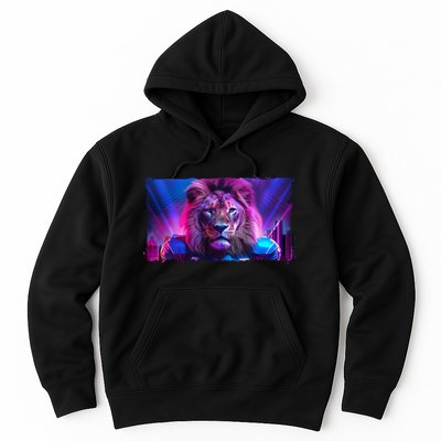 Cyberpunk Colors Lions Football Sports Fan Hoodie