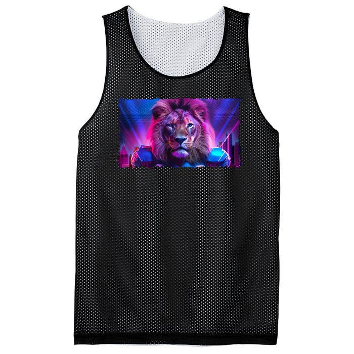 Cyberpunk Colors Lions Football Sports Fan Mesh Reversible Basketball Jersey Tank