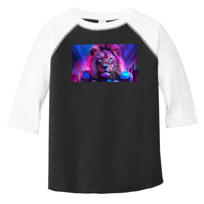 Cyberpunk Colors Lions Football Sports Fan Toddler Fine Jersey T-Shirt