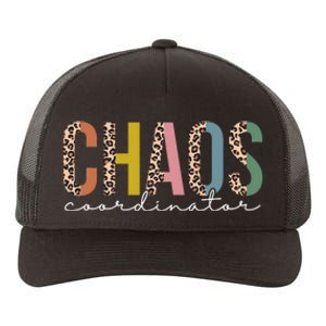 Chaos Coordinator Leopard Teacher Crew Retro School Yupoong Adult 5-Panel Trucker Hat