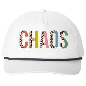 Chaos Coordinator Leopard Teacher Crew Retro School Snapback Five-Panel Rope Hat