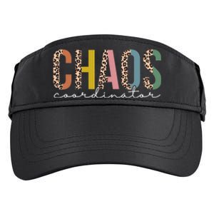 Chaos Coordinator Leopard Teacher Crew Retro School Adult Drive Performance Visor