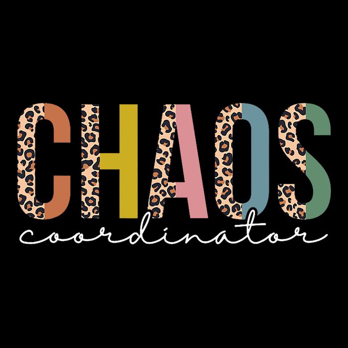 Chaos Coordinator Leopard Teacher Crew Retro School Flat Bill Trucker Hat