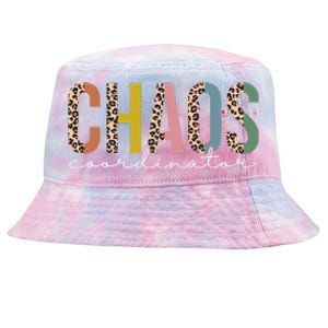 Chaos Coordinator Leopard Teacher Crew Retro School Tie-Dyed Bucket Hat