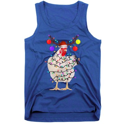 Chicken Christmas Lights Reindeer Chicken Lover Gift Great Gift Tank Top