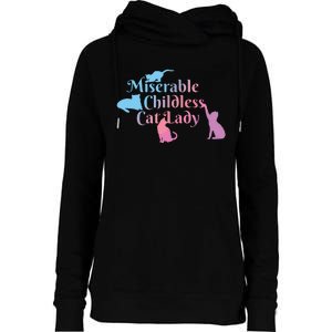 Childless Cat Ladies Against Fascism Womens Funnel Neck Pullover Hood