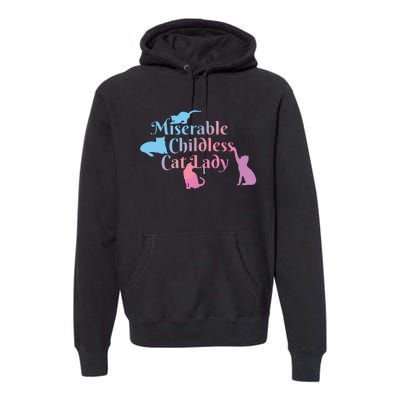 Childless Cat Ladies Against Fascism Premium Hoodie