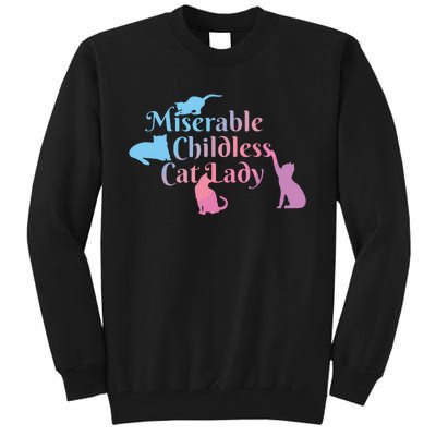 Childless Cat Ladies Against Fascism Tall Sweatshirt