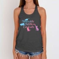 Childless Cat Ladies Against Fascism Women's Knotted Racerback Tank