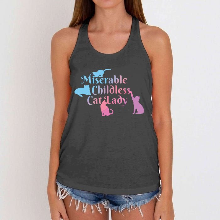 Childless Cat Ladies Against Fascism Women's Knotted Racerback Tank